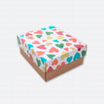 Cajas con estampado - Corazones de colores